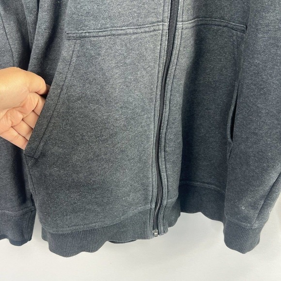 Puma Dark Gray Zip Up Fleece Jacket Size M Mock Neck Track Jacket - Picture 3 of 11